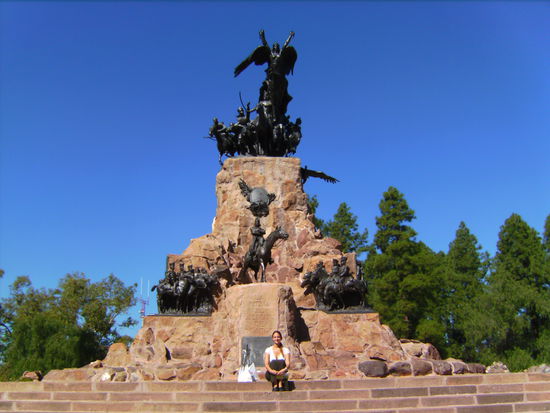 Cerro de la Gloria im Park San Martin...von dort ging es zu Fuss zurueck in die Stadt