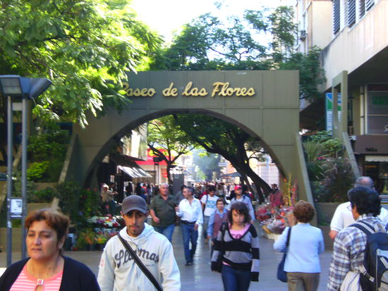 Reges Treiben in der Fussgaengerzone von Cordoba