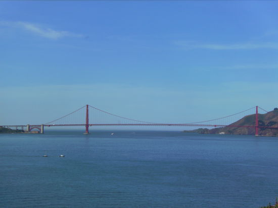 Golden Gate Bridge von Alcatraz gesehen 