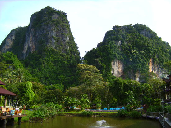 Unser Ausblick vom Fruehstueckstisch