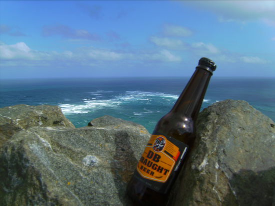 As far north as a beer can get in New Zealand...where the Tasman Sea meets the Pacific Ocean at Cape Reinga 