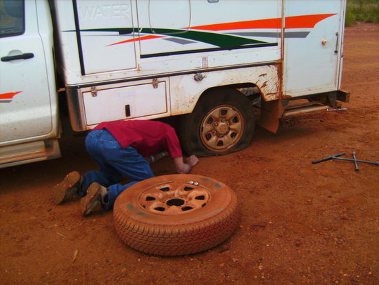 Dead flat...zum Glück haben wir bald Hilfe bekommen 