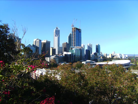 Skyline von Perth vom Kings Park aus gesehen