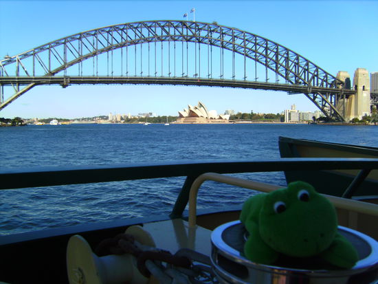 Horsti bei der traditionellen Hafenrundfahrt. Wie man sieht, hat es ihm sehr gut gefallen... 