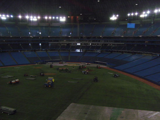 Spielvorbereitungen im Rogers Centre - Heimat der Toronto Blue Jays