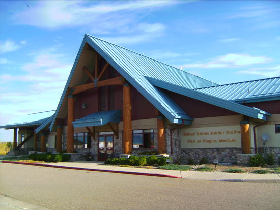 Unser "erfolgreiches" Grenzgebäude in Montana 