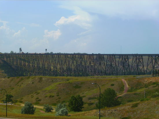 Eisenbahnbrücke in Lethbridge