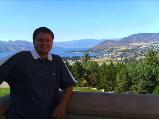 Blick auf das Okanagan Valley und den See