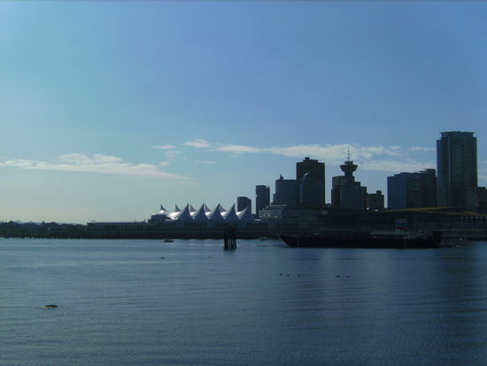 Skyline von Vancouver vom Stanley Park aus gesehen