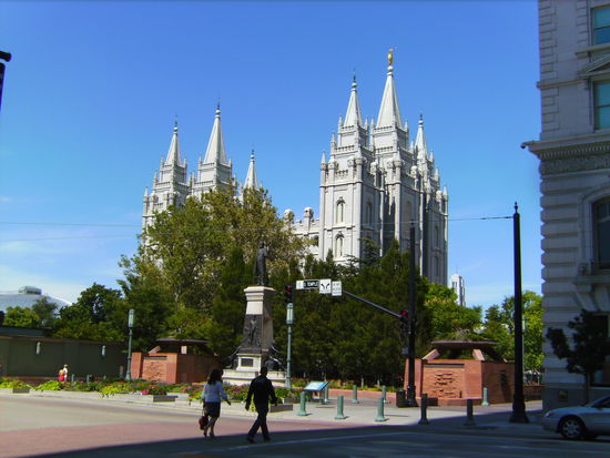 Der Mormonen Heiligtum - Salt Lake Tempel am Temple Square