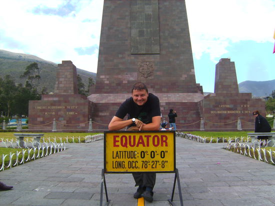 Da steh ich nun mitten am Äquator 