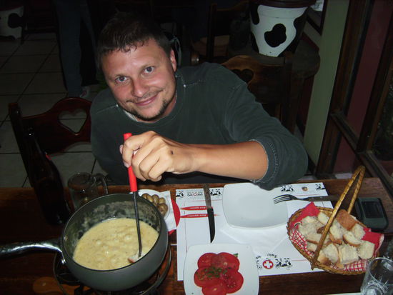 Ein echtes Käsefondue mitten in Ecuador 