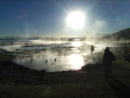 Um 06:30 Uhr - Morgensonne @ Thermalquellen...