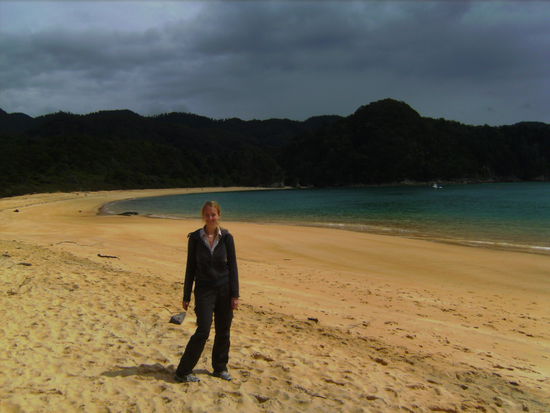 Sabina in Alaska...Anchorage Bay  Natürlich nicht Alaska sondern im Abel Tasman National Park