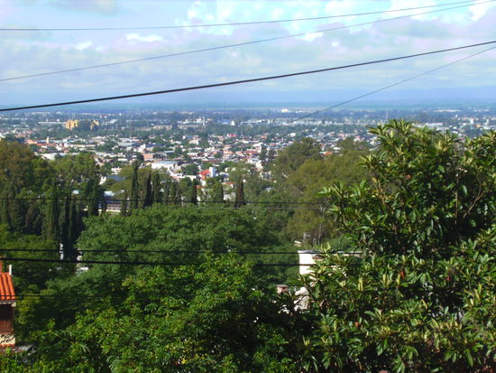 Blick vom Balkon unseres Appartements auf Salta...