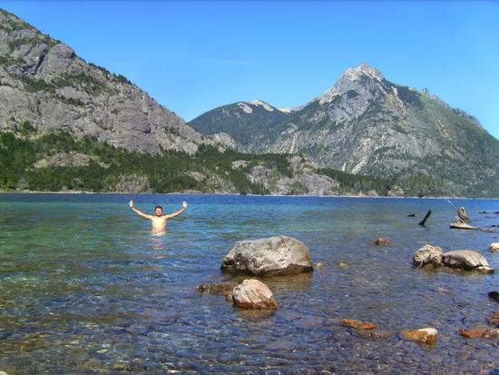 ... und ich hab mich wirklich in die eiskalten Fluten hinein gewagt... 