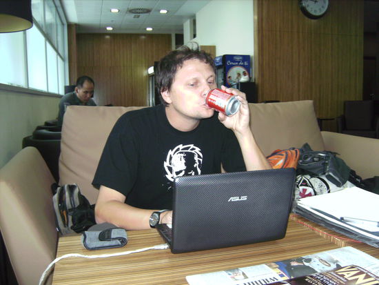 Ein letztes Bier muss natürlich schon sein beim Verfassen des Reiseberichts... 