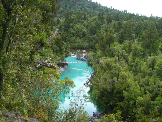 Hokitika Gorge - das Wasser hat live noch viel türkiser ausgesehen 