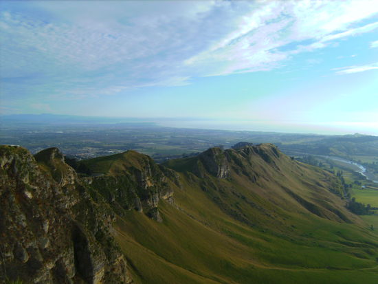 Blick auf die Hawkes Bay vom Te Mata Peak aus