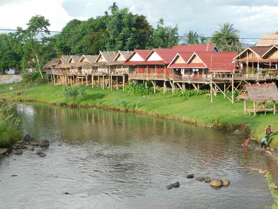 Wir haben alle Bungalows für uns, denn es ist tiefste Nebensaison