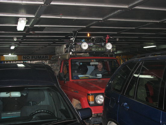 Auf der Fähre nach Ceuta. Jetzt gehts los...