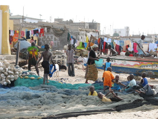 Am Strand von St. Louis.