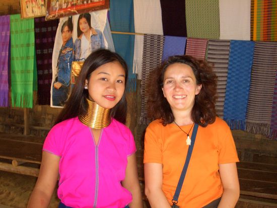 Longeneck mit Tamara (v.l.n.r)