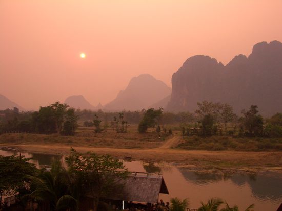 Sonnenuntergang in Vang Vieng