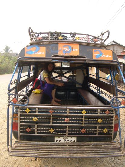 Der PickUp mit Tamara, ansonsten noch leer