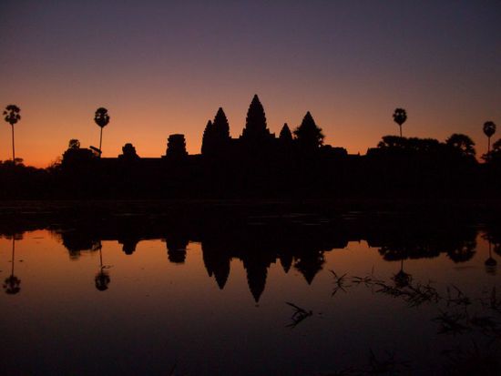 Sonnenaufgang zu Angkor (5.36 Uhr)