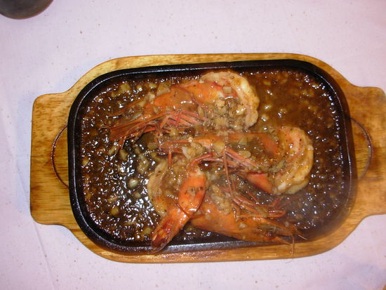 King Prawns mit viel Knobi