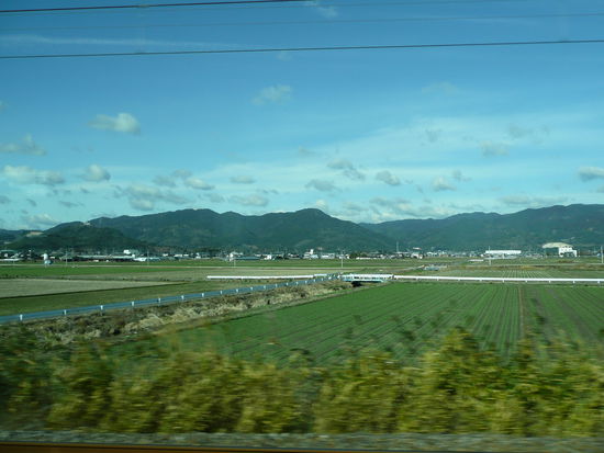 Berge begleiten einen in Japan fast ueberall