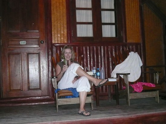 Auf der Veranda unseres Bungis 