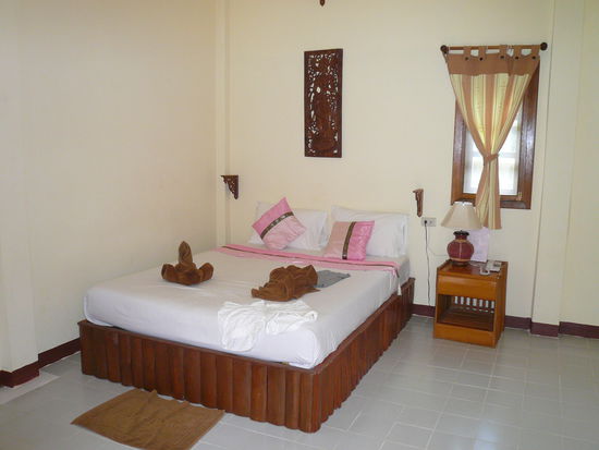 Schickes Bett indem wir gut geschlafen haben 