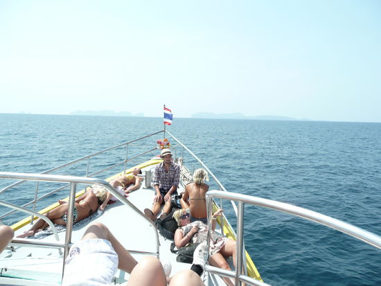 Auf dem Boot nach Phi Phi