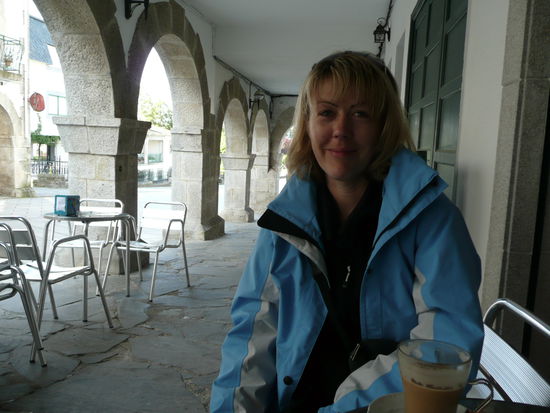 Fruehstueck in Portomarin