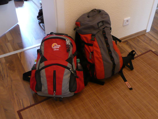 Die Rucksäcke sind gepackt  Es kann losgehen.