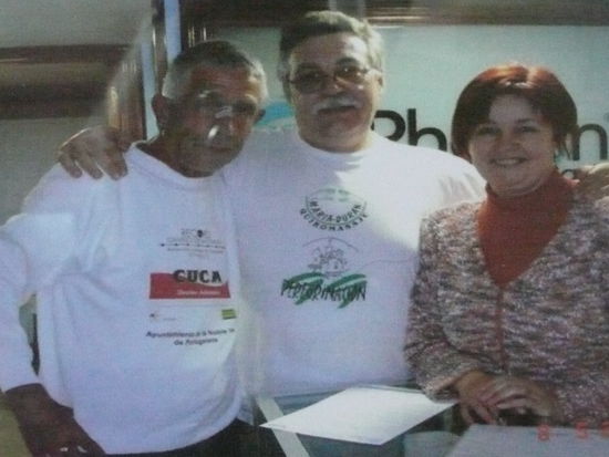 In der Mitte ist unser Masseur Jose