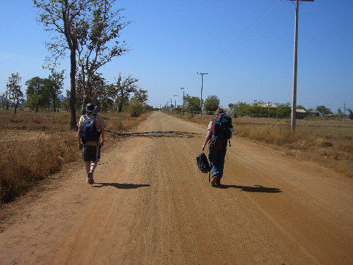 Wandern an der frischen Luft nach gescheiterten Tarifverhandlungen mit den Mopedtaxlern