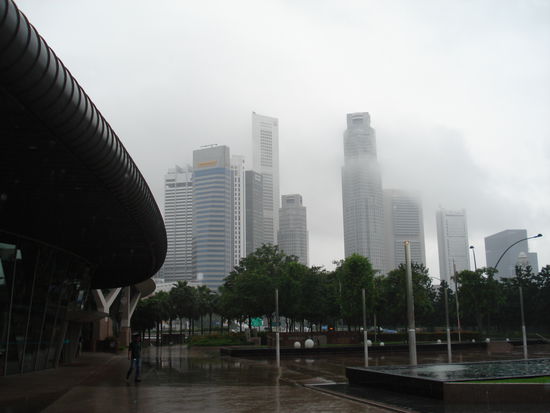Singapur im Regen