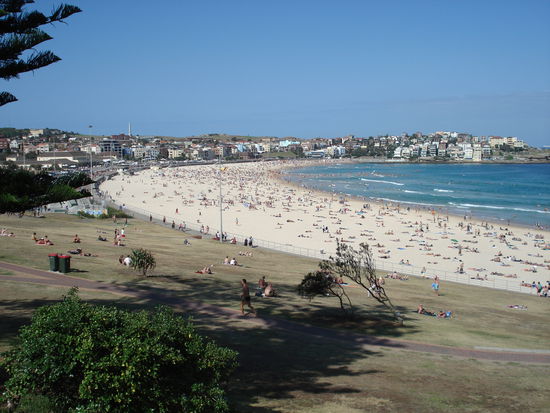 Bondi beach am sonntag mittag