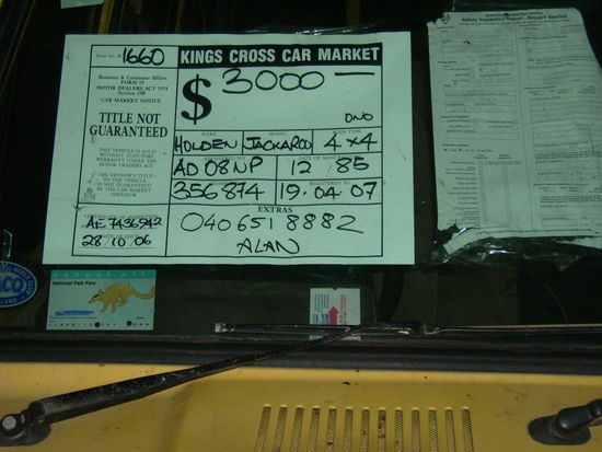 Angebot fuer einen gerade eingefahrenen Youngtimer.