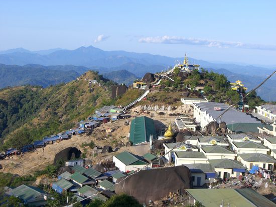 Der Ausblick vom golden rock aus.....