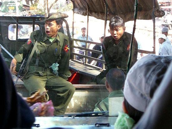 Militärregime überall sichtbar......