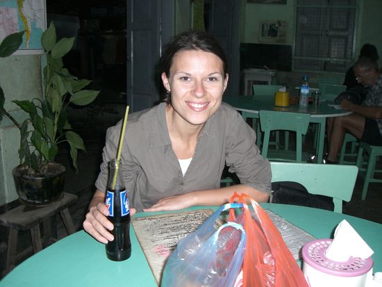 angekommen und endlich Abendessen bestellen......