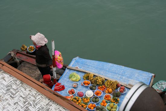 Obsthaendlerin in der Halongbucht