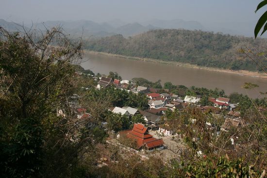 Blick vom Phou Si Berg auf den Mekong
