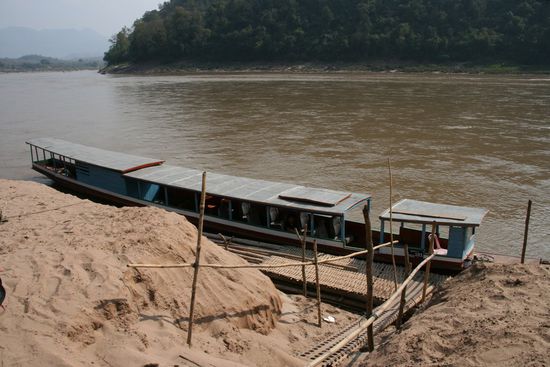 Unser Privatboot am Mekong