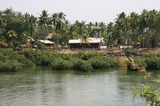 Blick auf Pan's Guesthose (Don Khon)