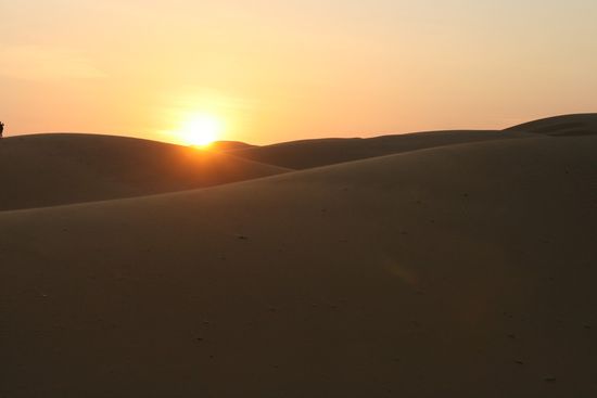Sonnenuntergang in den Roten Sandduenen
